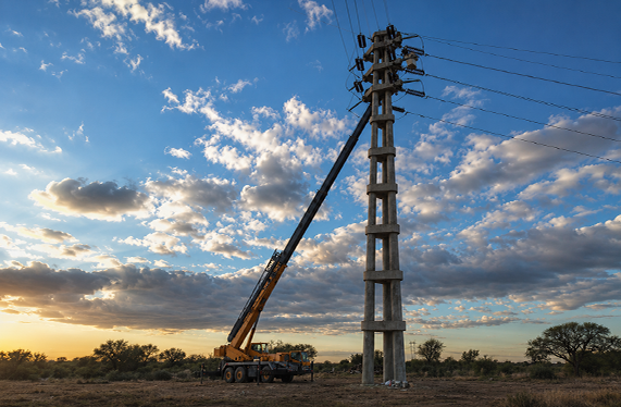 Torre eléctrica al atardecer